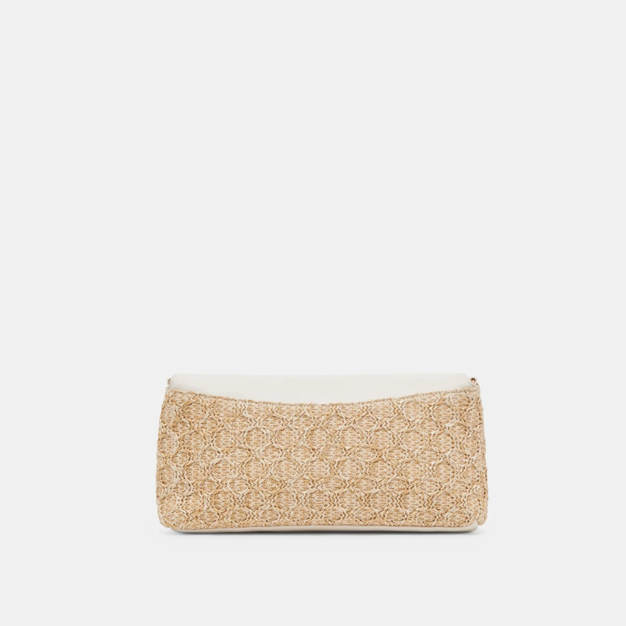 BIANCA CLUTCH IVORY NATURAL RAFFIA